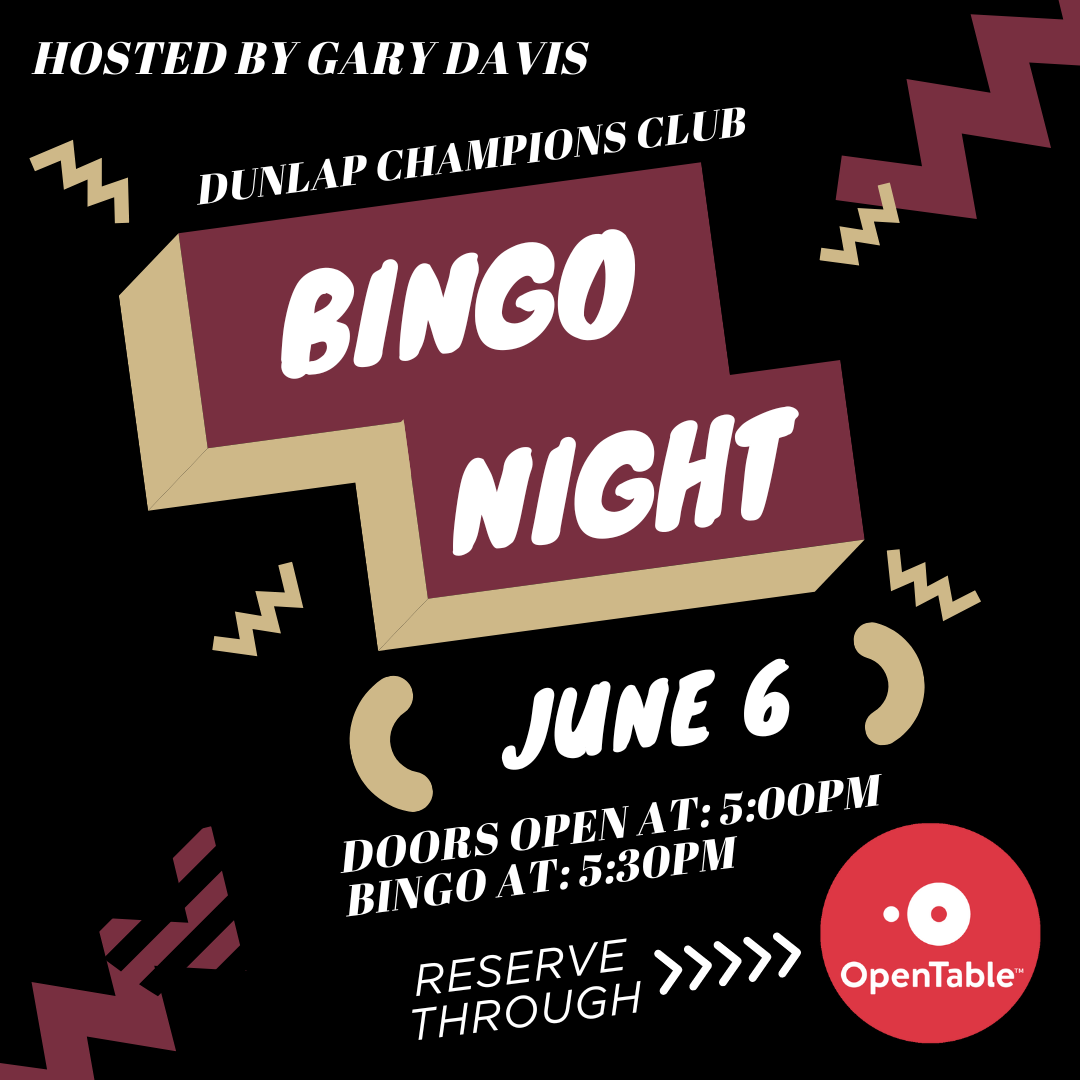 Bingo Night 6 June